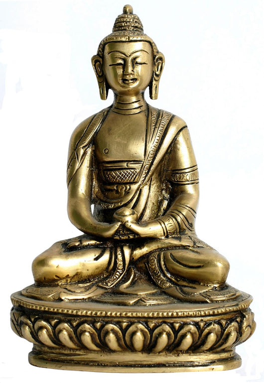 Bronze Sculpture of Buddha on Display Wall Decal