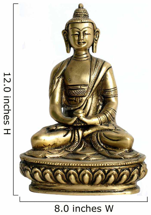 Bronze Sculpture of Buddha on Display Wall Decal