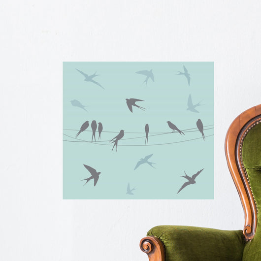 Birds on a wire Wall Decal