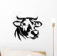 head of cow Wall Decal