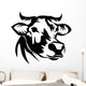 head of cow Wall Decal