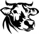 head of cow Wall Decal