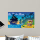 Pirate Theme with Treasure Chest 5 Wall Mural