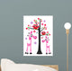 animals giraffe owl love greeting Wall Mural