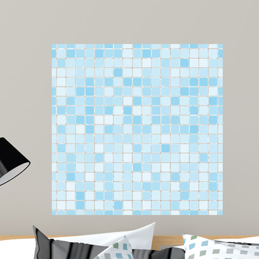 Seamless Pattern with Blue Wall Decal
