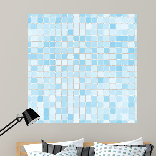 Seamless Pattern with Blue Wall Decal