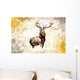 Antique Stag Art Drawing Wall Decal