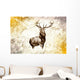 Antique Stag Art Drawing Wall Decal