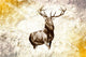 Antique Stag Art Drawing Wall Decal