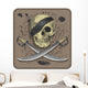 Pirate Skull with Swords (jolly Roger) Wall Decal