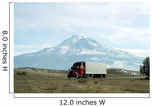 Semi truck going fast on interstate highway 
