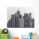 Black and White City Skyline 