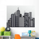 Black and White City Skyline 