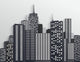Black and White City Skyline 