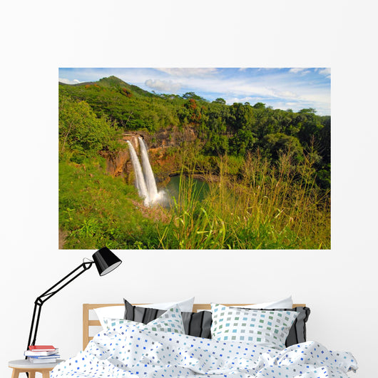 Secluded Waterfall Hawaii Wall Decal