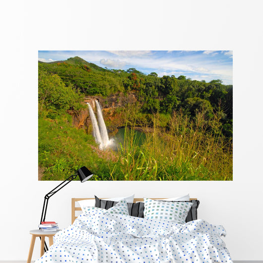 Secluded Waterfall Hawaii Wall Decal