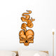 skull with smoke Wall Mural