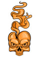 skull with smoke Wall Mural