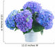 posy of blue hortensia flowers 