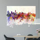 Liverpool Skyline in Watercolor Background 