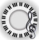 musical card with trefle clef and fingerboard Wall Decal