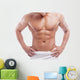 Muscular man in towel, isolated on white 