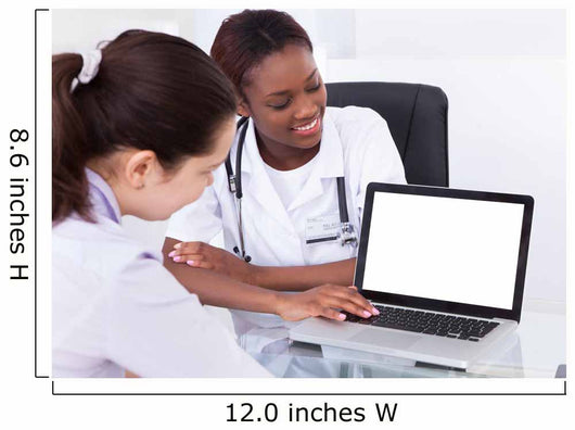 Dentist Showing Laptop Patient Wall Decal