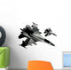 Fighter Jets Isolated Wall Mural