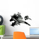 Fighter Jets Isolated Wall Mural