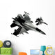 Fighter Jets Isolated Wall Mural