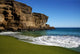 Green sand beach on Big island, Hawaii 