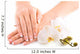 beautiful french manicure with white orchid on white 