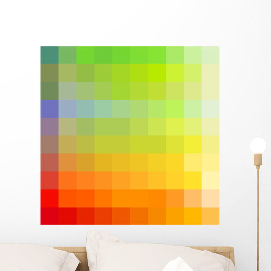 Colorful rainbow mosaic background Wall Mural