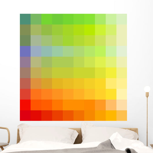 Colorful rainbow mosaic background Wall Mural