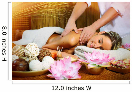 Beautiful woman having massage. Wall Mural