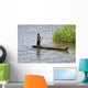 Young Boy Dugout Canoe Wall Decal