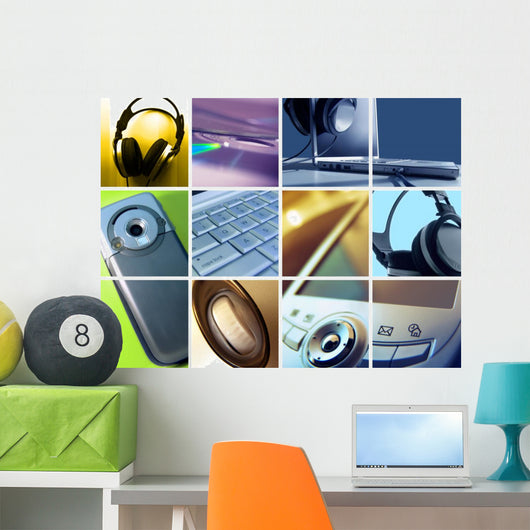 technology montage Wall Mural