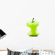 Bitten green juicy apple side Wall Mural