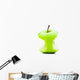 Bitten green juicy apple side Wall Mural