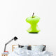 Bitten green juicy apple side Wall Mural