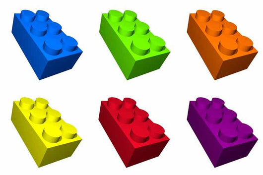 Colorful Toy Building Blocks Wall Decal