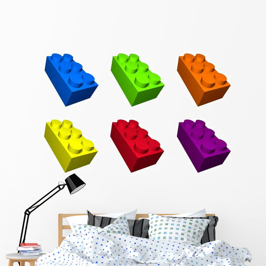 Colorful Toy Building Blocks Wall Decal