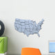 USA America States National Map 