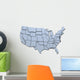 USA America States National Map 