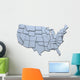 USA America States National Map 