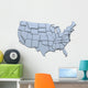 USA America States National Map 