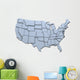 USA America States National Map 