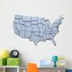 USA America States National Map 