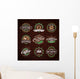 Retro Styled Coffee Emblems Wall Decal