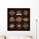 Retro Styled Coffee Emblems Wall Decal